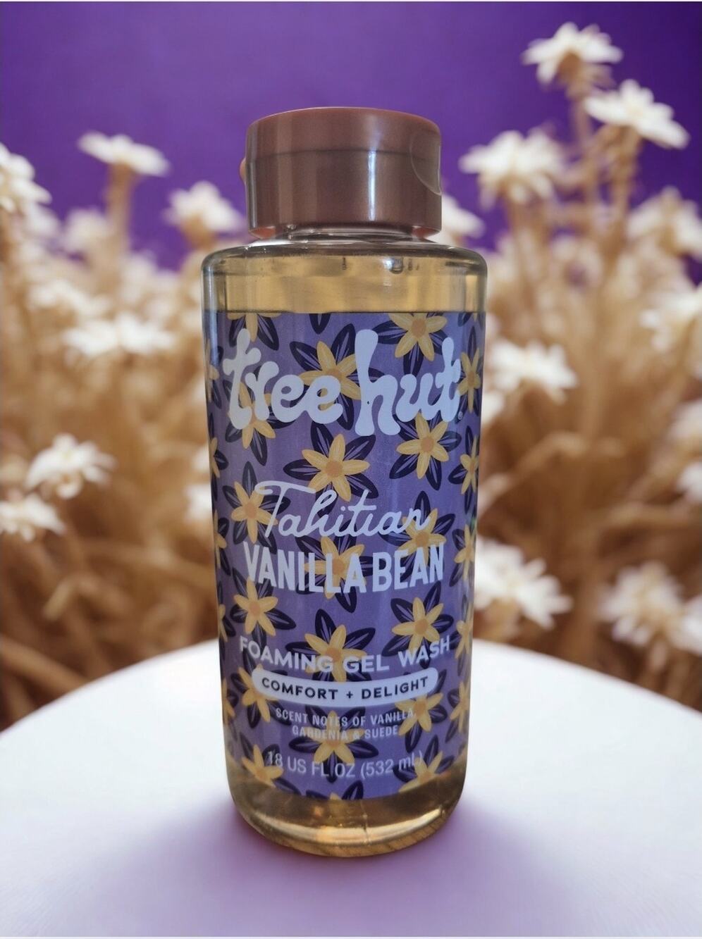 Tree Hut Tahitian Vanilla Bean Foaming Gel Body Wash 18 fl oz New Sealed S16